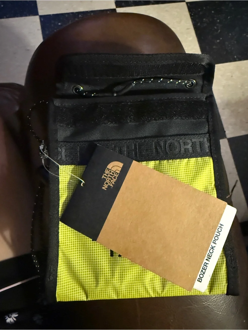 The North Face Black and Yellow Men’s Belt Bag with Logo